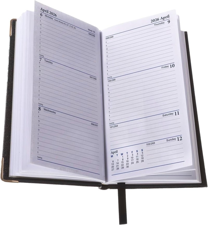 Collins - Business - Slim 2026 12 Month Calendar Year Planner, Week-To-View with Appointments Pocket Diary - Black (CAPB.99-26) - Image 4