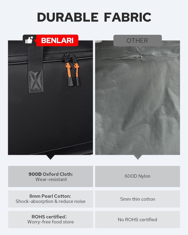 Benlari Saddlebag Liner Bags - 900D Oxford Motorcycle Insert Storage Bags for Harley Davidson Touring Models (2 Bags) - Image 2