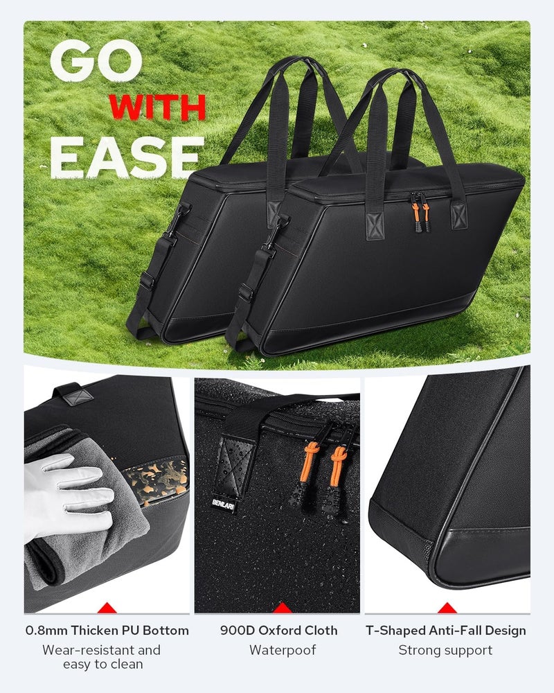 Benlari Saddlebag Liner Bags - 900D Oxford Motorcycle Insert Storage Bags for Harley Davidson Touring Models (2 Bags) - Image 4