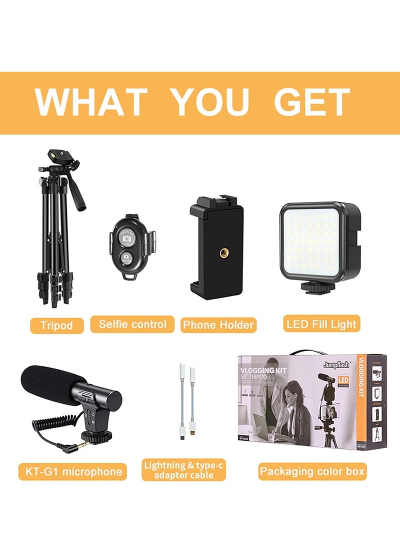 TIGER Vlogging YouTube Starter Kit – Complete Bundle for Beginners, Includes Camera, Tripod, Microphone, Ring Light, and Accessories for High-Quality Content Creation  - Image 3
