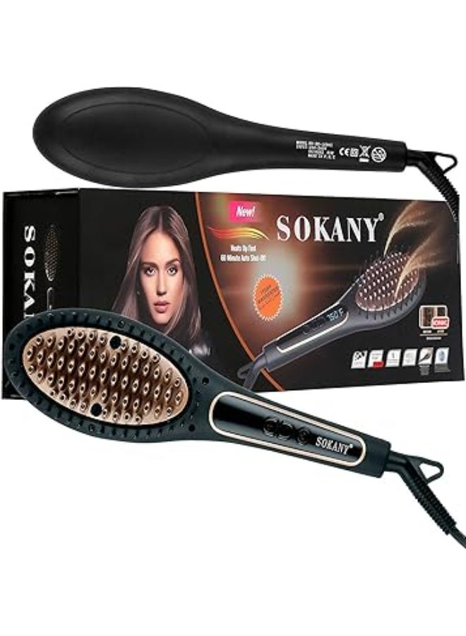 Sokany BR-1030i Ionic Hair Dryer Brush – Fast Drying & Styling – Black - Image 1