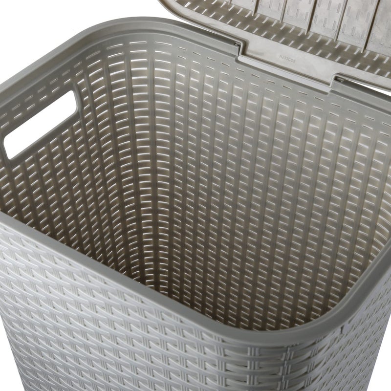 Cello Eliza Plastic Laundry Basket, L.Grey - Image 5