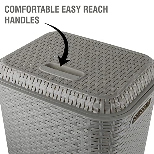 Cello Eliza Plastic Laundry Basket, L.Grey - Image 4
