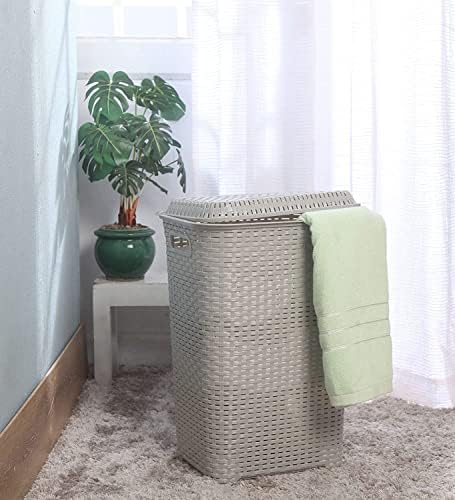 Cello Eliza Plastic Laundry Basket, L.Grey - Image 2