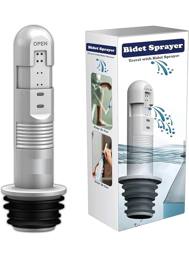 S-TOP Portable Toilet Bidet Sprayer - Handheld Bidet Sprayer For Personal Hygiene Cleaning - Gentle Care Portable Bidet for baby, Men and Women - Compact, Lightweight & Hygienic Shattaf for Travel, Camping - Image 1