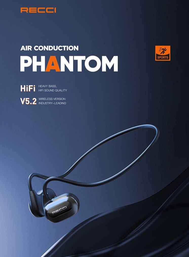 ريتشي سماعات رأس لاسلكية بتقنية البلوتوث حول الرقبة، وقت تشغيل 10 ساعات، بلوتوث 5.2، صوت عالي الوضوح، جهير قوي، مقاومة للعرق IPX5، خفيفة الوزن للرياضة/التدريبات/الجري - Image 1