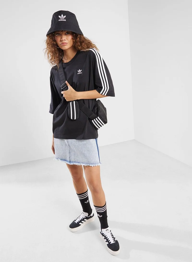 adidas تي شيرت رجالي أسود أوفر سايز أوريجينالز