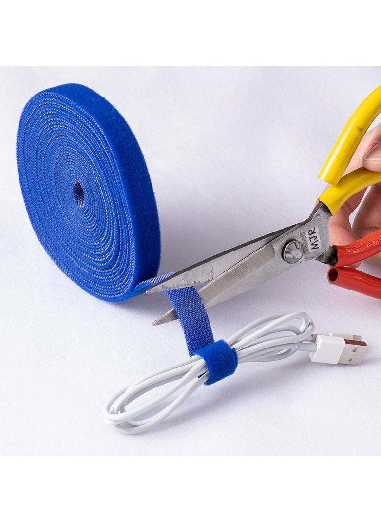 Samu Fastening Cable Ties Cord Organizer, Nylon Adjustable Hook and Loop Wire Wrap Management, Flexible Cable Tie for Computer TV Power Supply and Other Cables 5 Colour (1cm*1m)  - Image 5