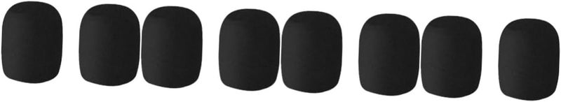 8 Pcs Microphone Covers Black High Density Sponge Windscreen Reduces Wind Noise Saliva - Image 1