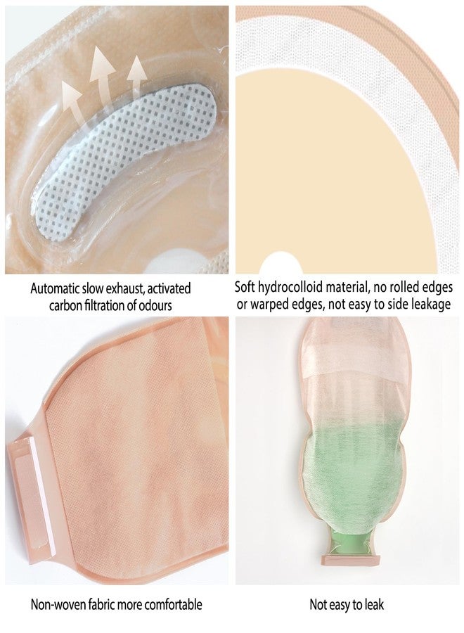 Heagimed 30 PCS Colostomy Bags, Ostomy Supplies, One Piece Drainable Ostomy Pouch with Closure for Ileostomy Stoma Care, Ostomy Bag, 15mm-60mm Cut to Fit - Image 3