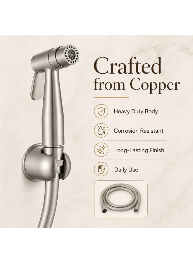 RONA Premium Solid Copper Shataff Head | 360° Rotating Dual-Mode Handheld Bidet Sprayer | Twist-to-Switch Bidet & Shower Spray | Heavy-Duty Anti-Rust Construction | Ergonomic High-Pressure Trigger | Universal G 1/2" Fitting - Image 5
