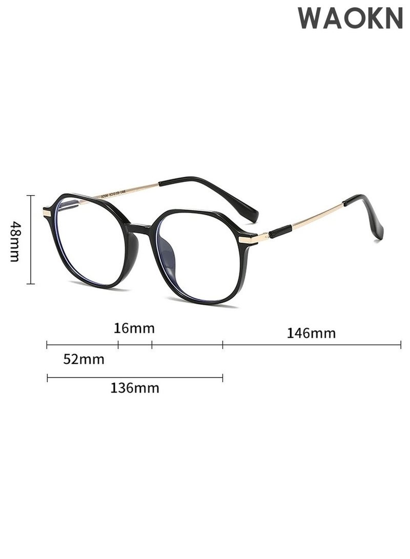 WAOKN Blue Light Blocking Glasses Computer Reading Gaming TV Phones Eyeglasses Fashion Anti Eyestrain UV Eyewear for Women Men,Transparent Lenses Eyeglass Suitable for Computer & Gaming - Image 4