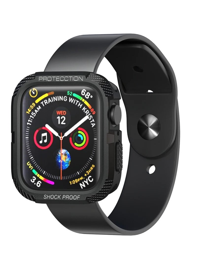 HEXABEX Apple Watch Case 45mm, Protective Armour Shockproof Case for Apple Watch Series 9/8/7 45MM Black  - Image 1