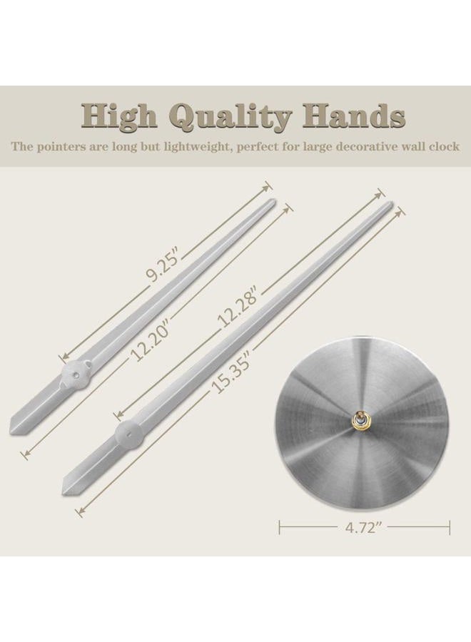 VANGOLD Large Wall Clock Hands, 3D DIY Clock Hands Needles with Clock Mechanism for Home Decor Wall Decoration - Image 3