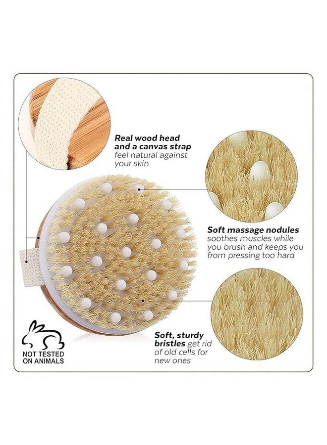 MATSON Wooden Bath Brush with Massaging Nodes for Dry brushing | Wet and Dry Bath Brush for Cellulite and Lymphatic, Suitable for all skin types - Image 3