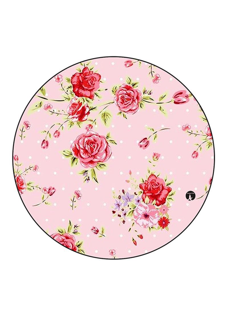 وسادة ماوس مطبوعة بفن عتيق دائرية متعددة الألوان