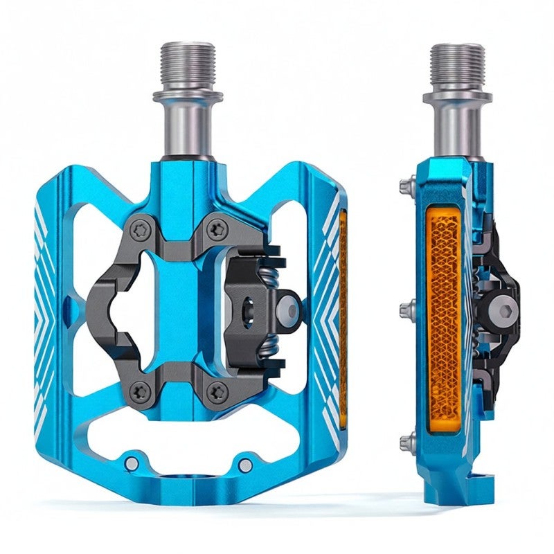 GEWAGE Mountain Bike Pedals with Reflector Lightweight Aluminum Bicycle Pedals for SPD - Image 1