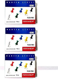 Mimaks Map Nail Panel Needle Colored Map Nail 3 Pack  - Image 1
