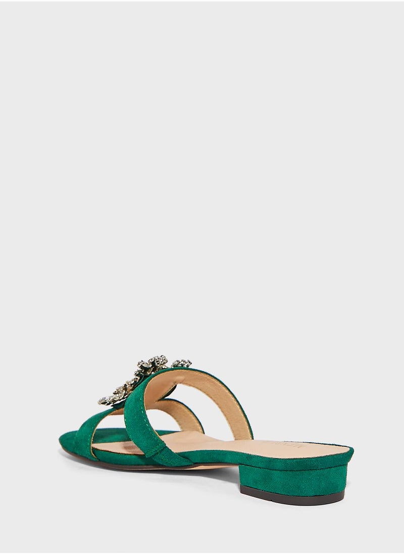 MENBUR - Open Toe Strap Low Heel Sandals - Image 1