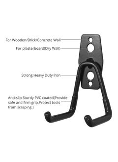 Y&D Garage Hooks Heavy Duty Storage Holders Utility Wall Mount Tool Hook 5 Size Organizers for Hanging Ladders Power Tools Bulky Items Pack of 12 (Black)  - Image 4
