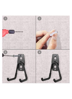Y&D Garage Hooks Heavy Duty Storage Holders Utility Wall Mount Tool Hook 5 Size Organizers for Hanging Ladders Power Tools Bulky Items Pack of 12 (Black)  - Image 5
