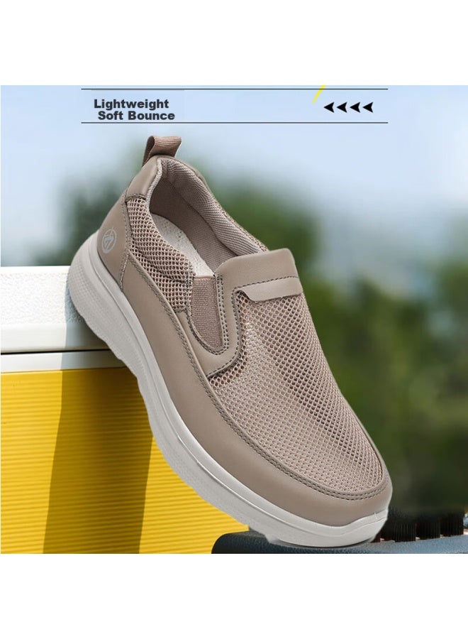 Anglerfish Ankang Old Beijing Cloth Shoes For Men, Summer Mesh Shoes, Breathable Casual Slip-on Dad Shoes A1018, Black, Size 41 - Image 2