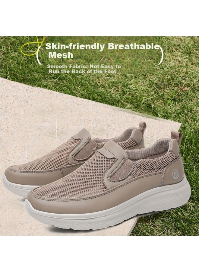 Anglerfish Ankang Old Beijing Cloth Shoes For Men, Summer Mesh Shoes, Breathable Casual Slip-on Dad Shoes A1018, Black, Size 41 - Image 5