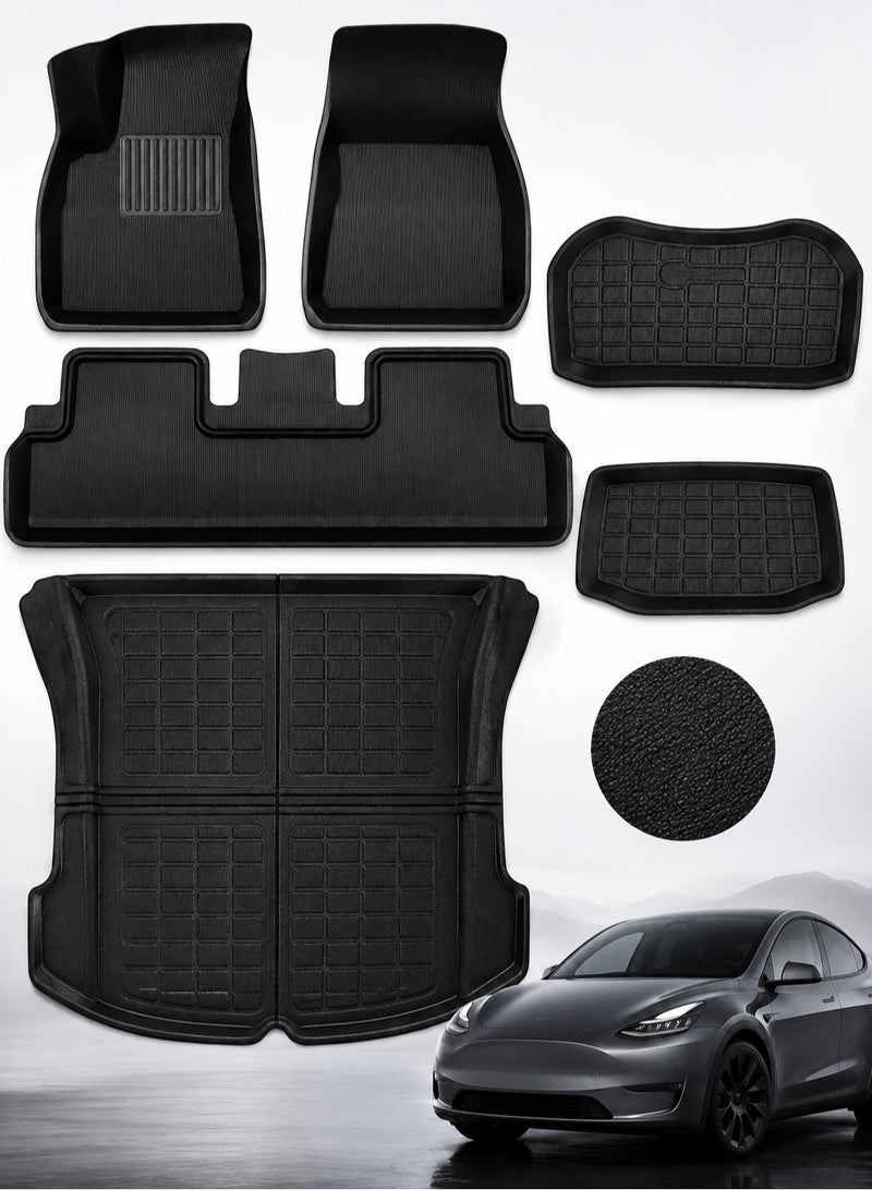 Dunekart Full Set Floor Mats for Tesla Model 3 2024-2026 | All-Weather  Trunk Mat, Cargo Liner, Front, Rear & Frunk Mats | Full Set Tesla Accessories - Image 1