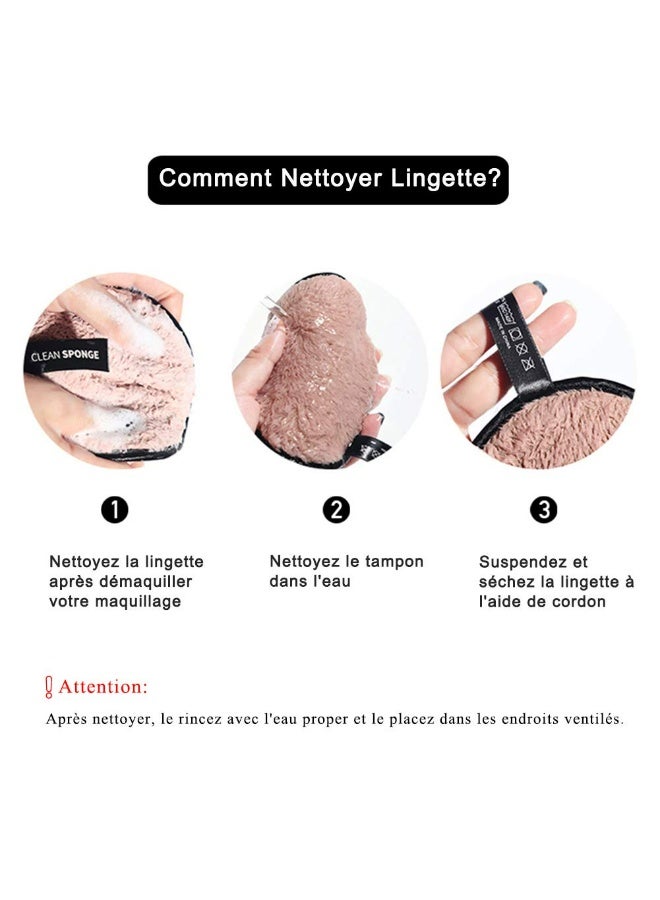 LUMYA 3 Pcs Reusable Makeup Remover Pads Set, Soft Microfiber Face Cleansing Puffs, Double-Sided Makeup Remover Cloth for Facial Cleansing and Travel Use - Image 5