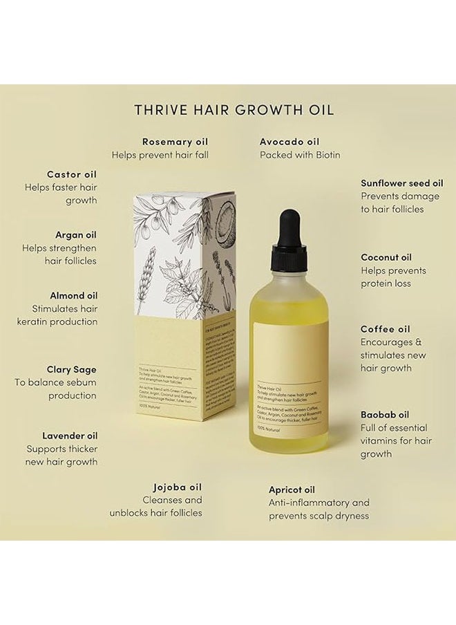 JS Thrive Hair Oil 60ml, Stimulate New Hair Growth, Strengthen Hair Follicles, Natural Hair Oil with Effective Thickening Hair Mask, Hair Loss Treatment  - Image 4