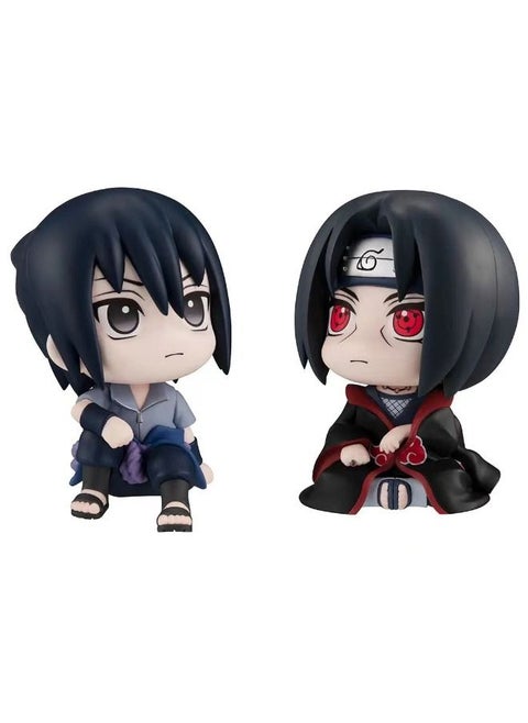 2-Piece Naruto Cartoon Statue Model Action Figure Set, Uchiha Sasuke Action Figure, Uchiha Itachi Action Figure, Anime Figure Toy Collection Set Suitable for Car and Table Decoration