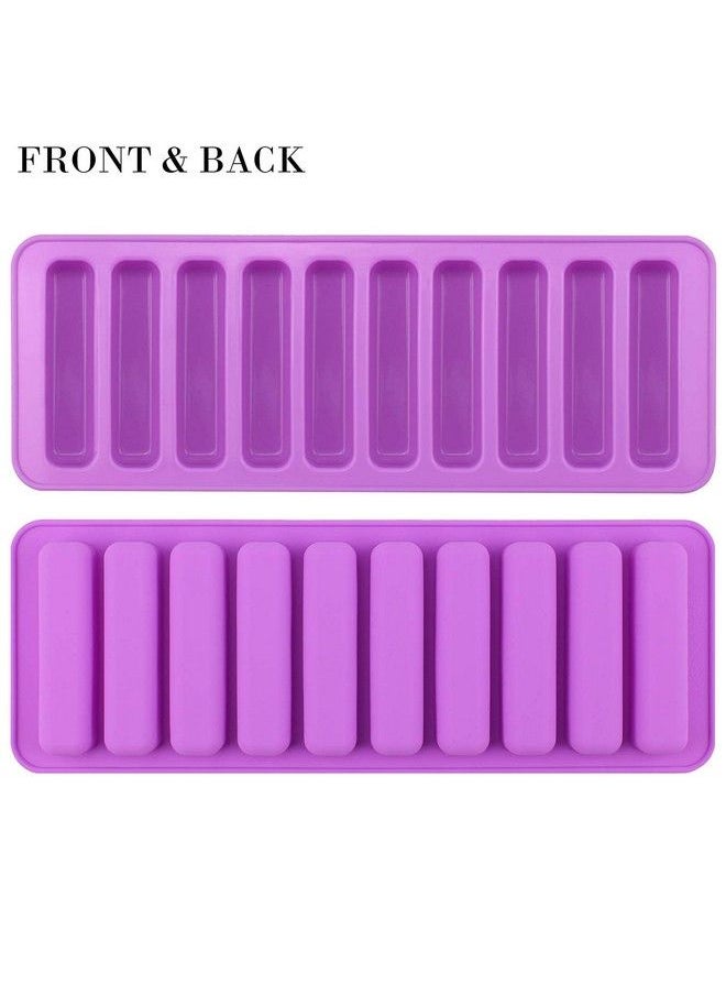 FUNSHOWCASE Rectangular Oblong Chocolate Cracker Bar Stick Block Ice Tube Jelly Tray Cylinder Silicone Candy Mold  - Image 4