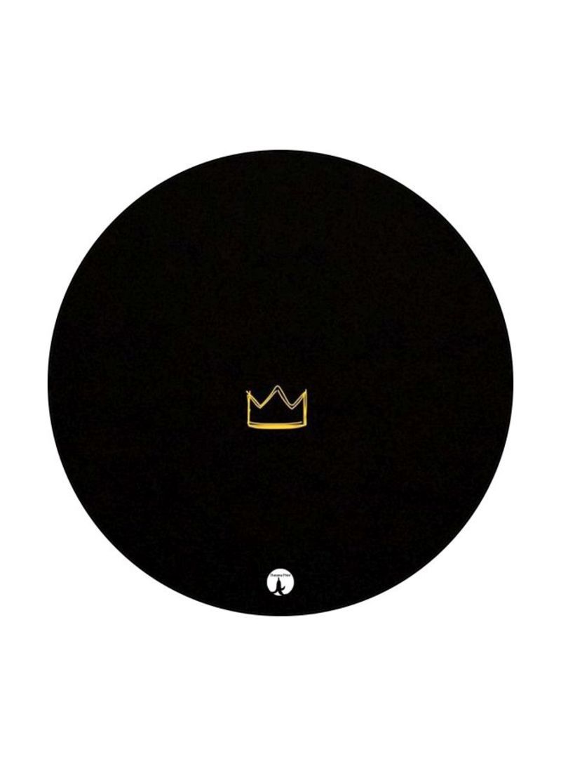 RKN A Crown Printed Mouse Pad  Black/Yellow