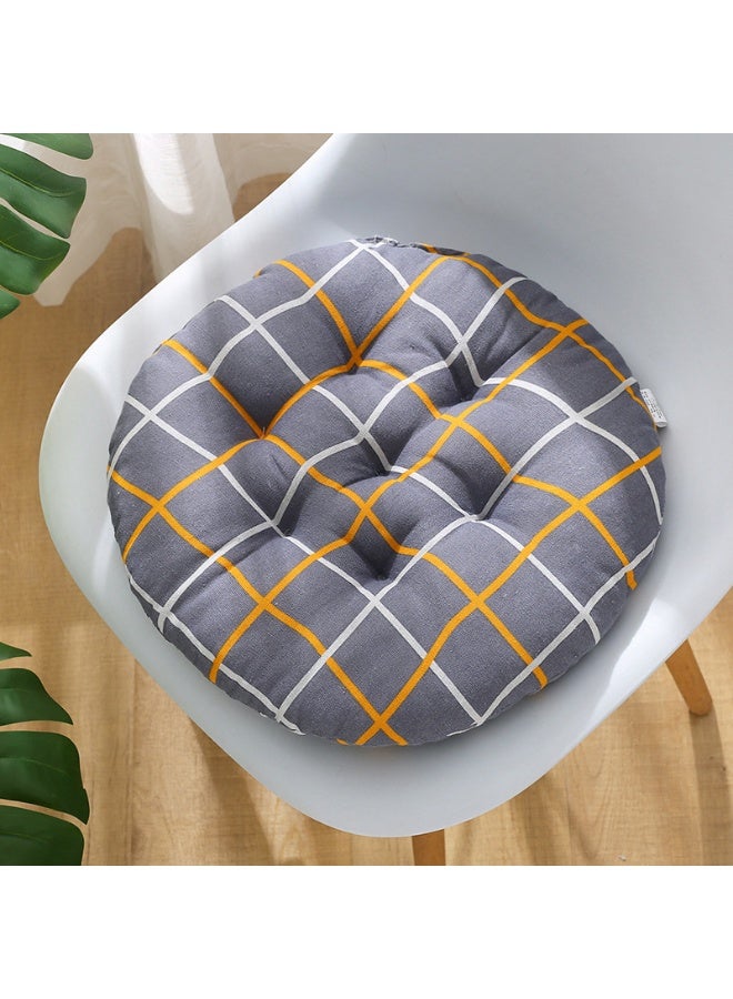 Anna Comfortable Home Office Cotton Linen Breathable Round Chair Cushion - Image 2