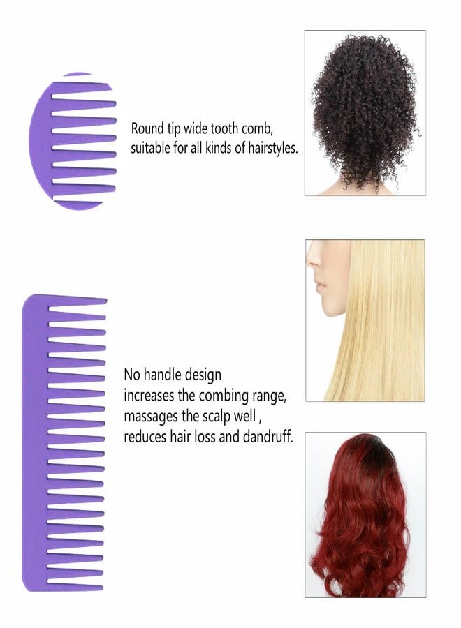 NuAngela Wide Tooth Hair Comb No Static, Detangling Styling Comb For Thick Long Curly Hair Wet Dry Hair, No Handle Round Teeth, Reduce Hair Loss&Breakages, Shower Shampoo Detangler Comb For Women Men - Image 4