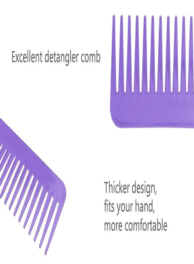 NuAngela Wide Tooth Hair Comb No Static, Detangling Styling Comb For Thick Long Curly Hair Wet Dry Hair, No Handle Round Teeth, Reduce Hair Loss&Breakages, Shower Shampoo Detangler Comb For Women Men - Image 3