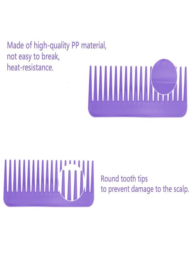NuAngela Wide Tooth Hair Comb No Static, Detangling Styling Comb For Thick Long Curly Hair Wet Dry Hair, No Handle Round Teeth, Reduce Hair Loss&Breakages, Shower Shampoo Detangler Comb For Women Men - Image 2