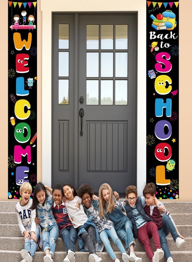 LioNergy Welcome Back to School Banner Teacher Banner for First Day of School Hanging Fabric Banners Flags Sign Backdrop Décor Supplies for Pre-School Primary High School Classroom Decorations - Image 2