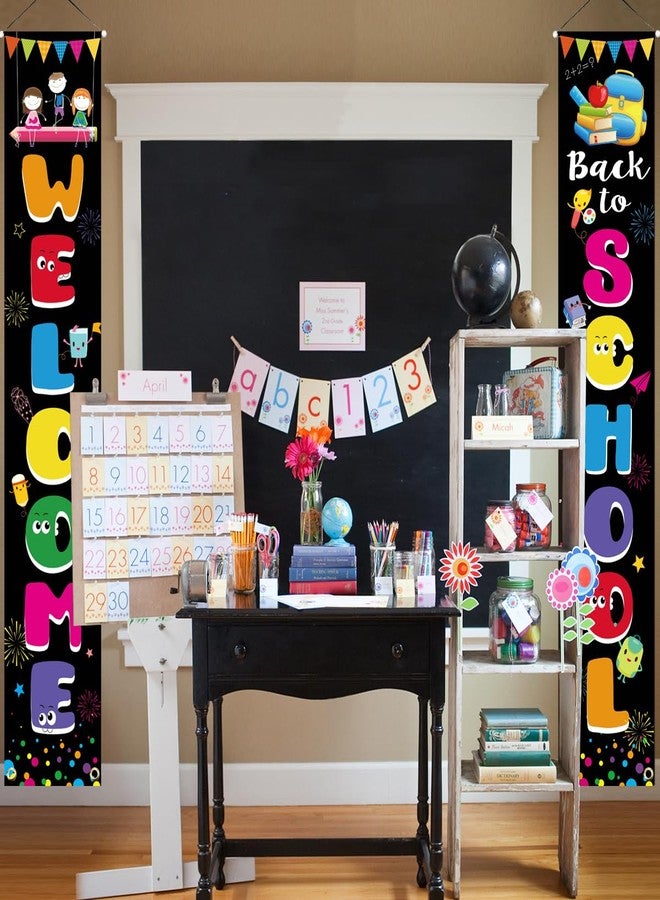 LioNergy Welcome Back to School Banner Teacher Banner for First Day of School Hanging Fabric Banners Flags Sign Backdrop Décor Supplies for Pre-School Primary High School Classroom Decorations - Image 5