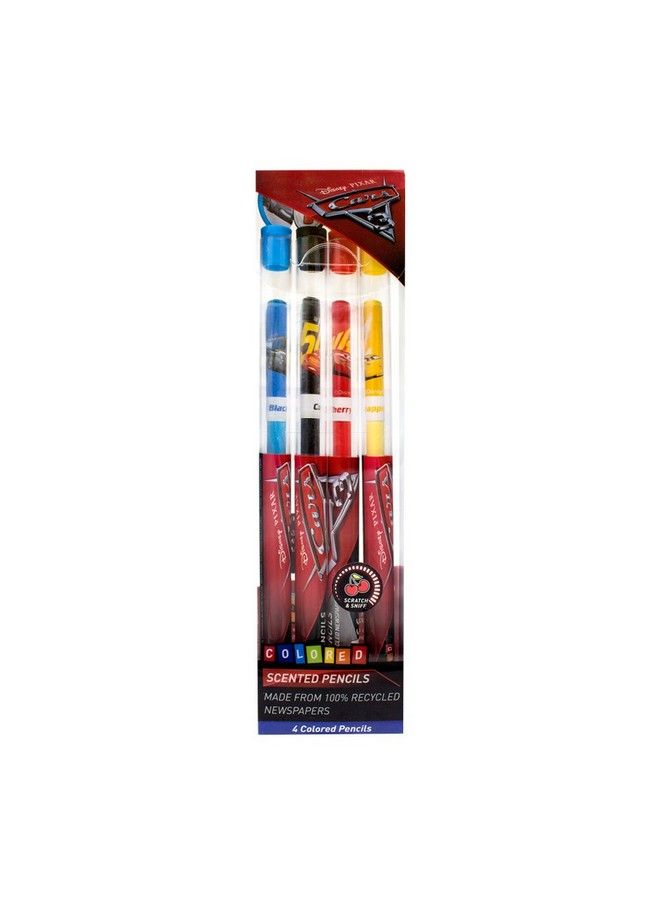 Scentco Disney Pixar Cars 3 Colored Smencils 4 Pack Of Scented Coloring Pencils - Image 2