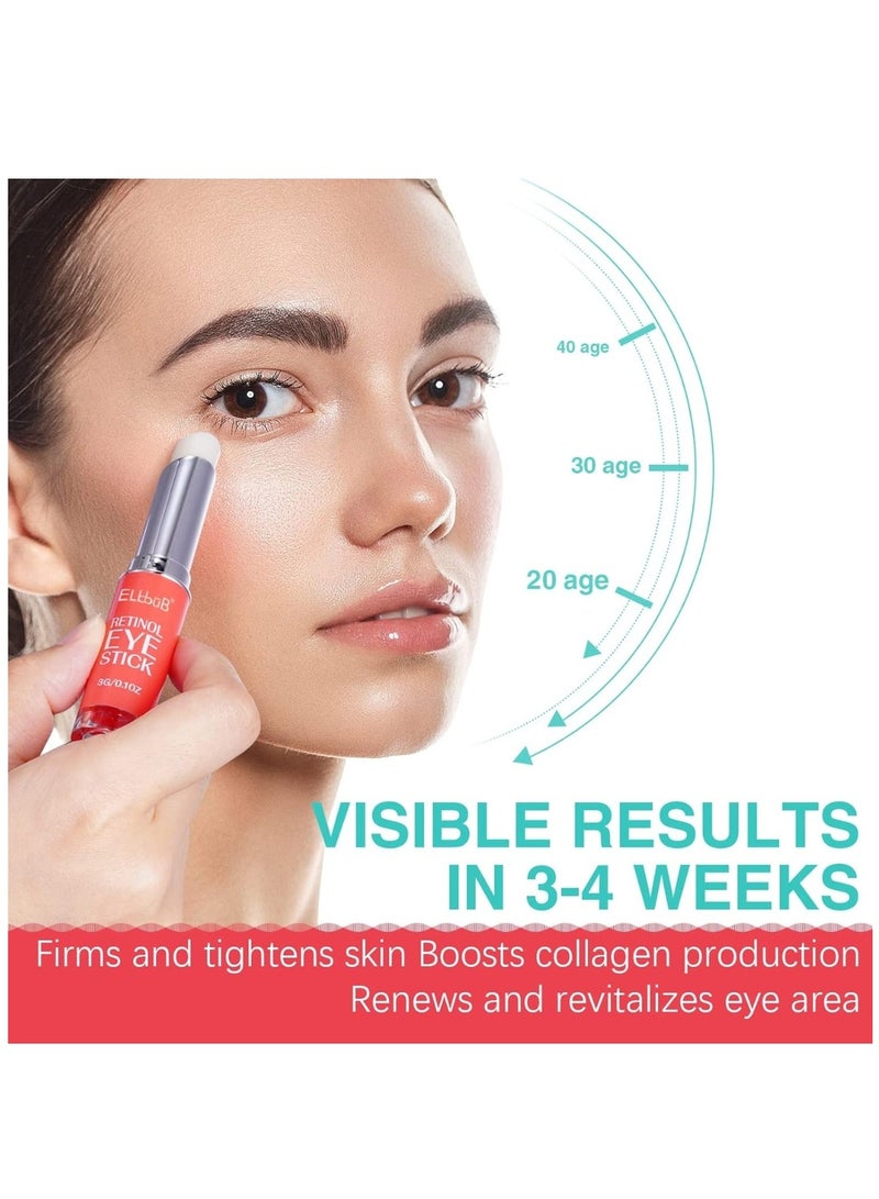 ELBBUB Retinol Eye Stick Anti Wrinkle Eye Cream for Puffy Eyes Dark Circles Eye Bags Crows Feet Wrinkles Reduces Wrinkles Saggy Skin Puffy Eyes  - Image 2