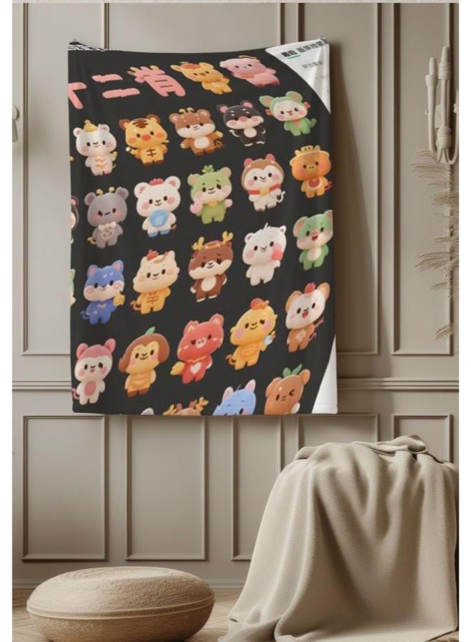 عام بطانية رقيقة من الفانيلا (حرارة ومريحة، ومناسبة للنوم واستخدام اللعبة والغبار والرمل) 150 سم * 200 سم - 1141 - Image 5