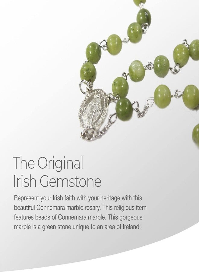 Biddy Murphy Connemara Marble Celtic Cross Rosary Beads Handcrafted in Ireland - Image 4