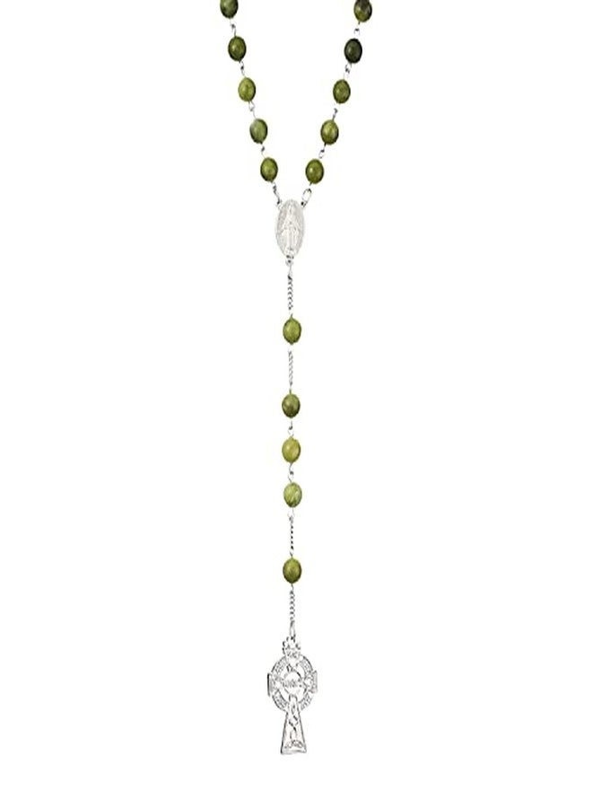 Biddy Murphy Connemara Marble Celtic Cross Rosary Beads Handcrafted in Ireland - Image 2