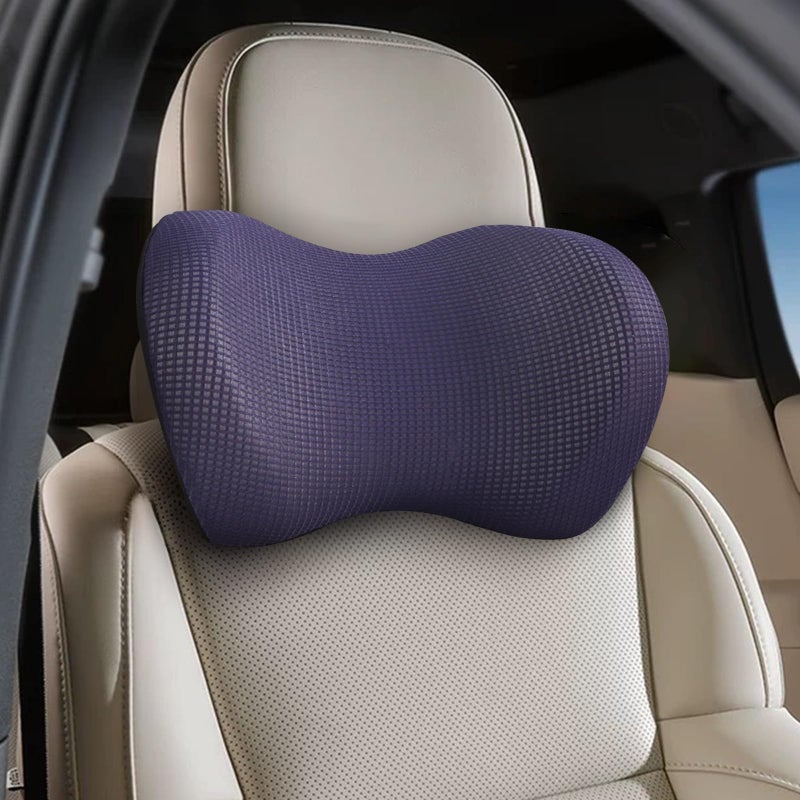 SPRFUFLY Really Cushiony Car Headrest Pillow Car Pillow for Driving Seat with Adjustable Strap Breathable Removable Cover  Ergonomic Design  Softness Office Travel Car Neck PillowPurple 1PC
