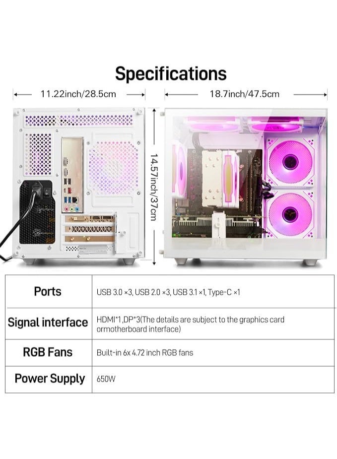 كمبيوتر مكتبي ألعاب جاهز رايزن 7، كارت شاشة RTX 4060، رام 32 جيجابايت، تخزين 1 تيرابايت، واي فاي 6 - Image 4