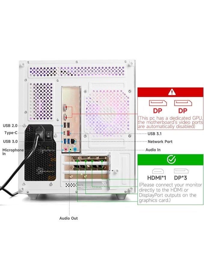 كمبيوتر مكتبي ألعاب جاهز رايزن 7، كارت شاشة RTX 4060، رام 32 جيجابايت، تخزين 1 تيرابايت، واي فاي 6 - Image 3