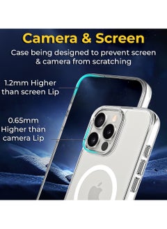 glassology iPhone 16 Pro MagSafe Clear Case with Screen Protector Slim Shockproof Wireless Charging Compatible Anti-Yellowing Protective Bundle  - Image 3