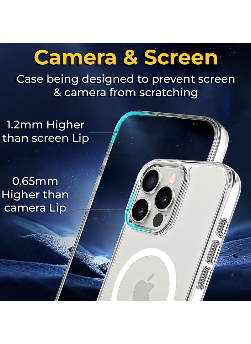 glassology - iPhone 16 Pro MagSafe Clear Case with Screen Protector Slim Shockproof Wireless Charging Compatible Anti-Yellowing Protective Bundle - Image 1