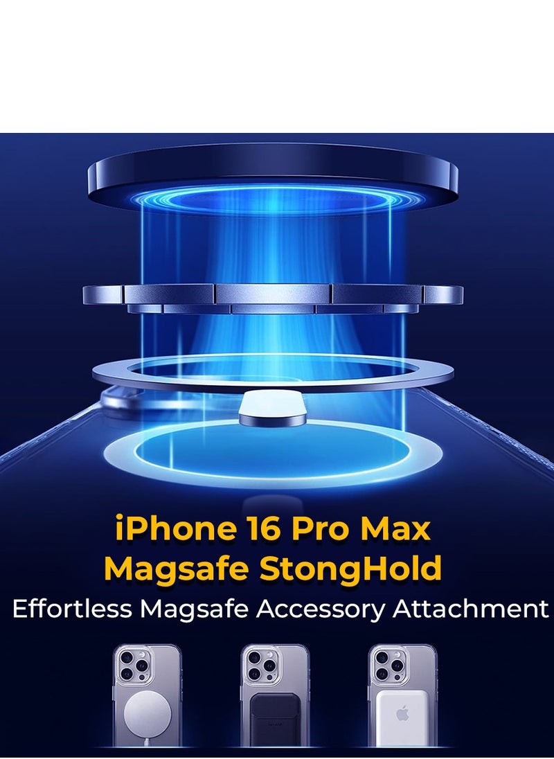 glassology - iPhone 16 Pro MagSafe Clear Case with Screen Protector Slim Shockproof Wireless Charging Compatible Anti-Yellowing Protective Bundle - Image 1